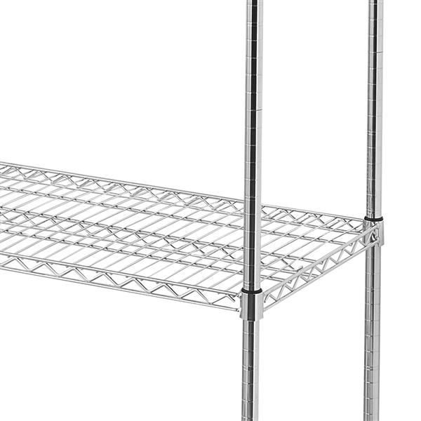 4层 铁 150*45*180cm 银色 N001 可自由调节层间距 家用金属层架-6