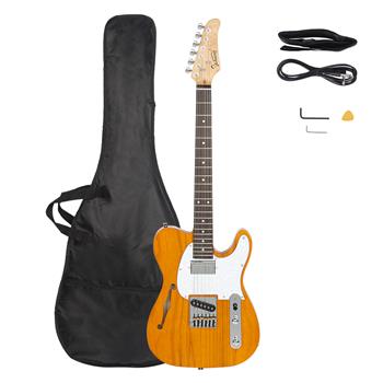 【AM不售卖】GTL 半空心双-单拾音器 玫瑰木指板 透明黄-白护板 S101 TL电吉他