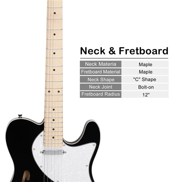 【AM不售卖】GTL 半空心单-单拾音器 玫瑰木指板 黑色-白珍珠护板 S201 TL电吉他-20