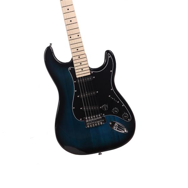 【AM不售卖】GST 单-单-单拾音器 枫木指板 化蓝色-黑护板 S201 ST电吉他+音箱套装-7