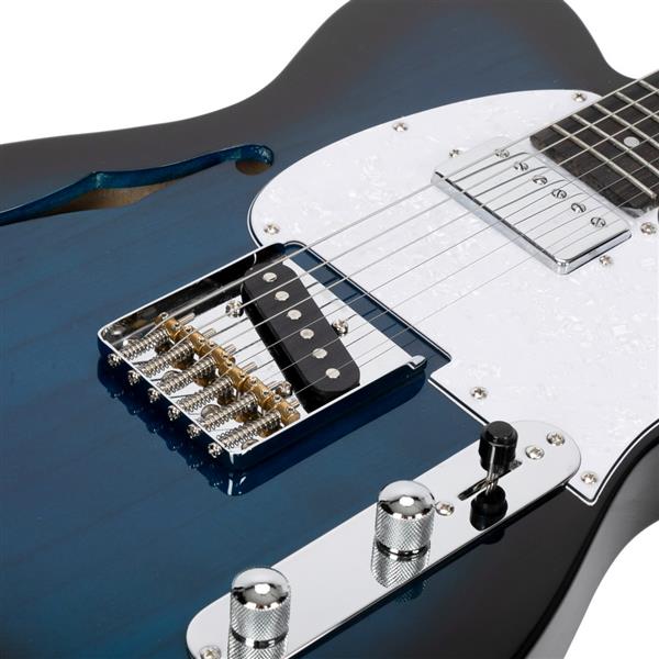 【AM不售卖】GTL 半空心双-单拾音器 玫瑰木指板 化蓝色-白护板 S101 TL电吉他-14
