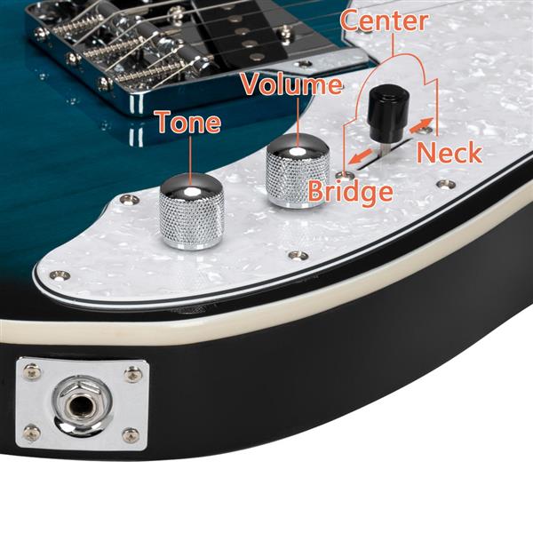 【AM不售卖】GTL 半空心单-单拾音器 玫瑰木指板 化蓝色-白珍珠护板 S201 TL电吉他-24