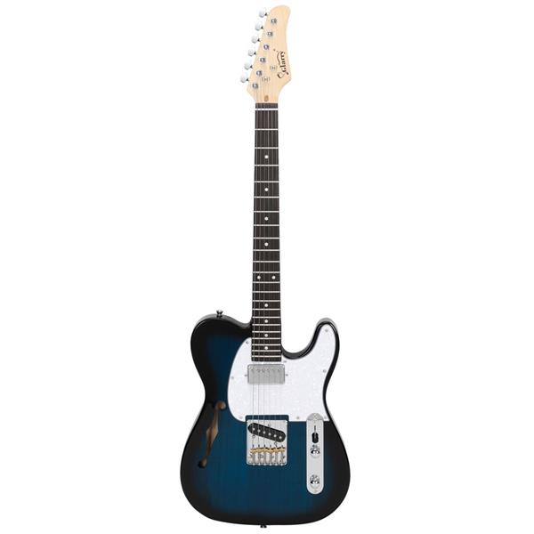 【AM不售卖】GTL 半空心双-单拾音器 玫瑰木指板 化蓝色-白护板 S101 TL电吉他-3