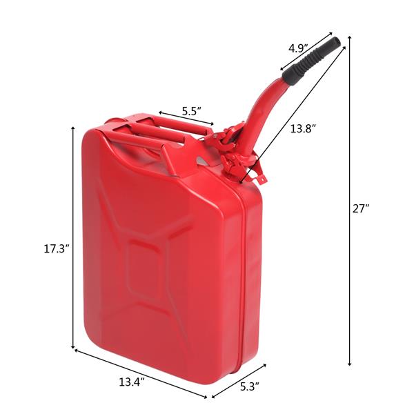 【认证未出】铁制 20L 0.6mm 红色 美式 油桶-31