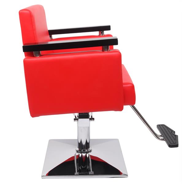PVC皮革 方盘底座 150kg 红色 HZ8803 可放倒 理发椅-2