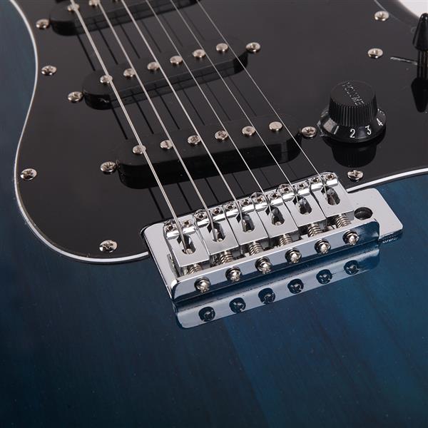 【AM不售卖】GST 单-单-单拾音器 枫木指板 化蓝色-黑护板 S201 ST电吉他+音箱套装-12