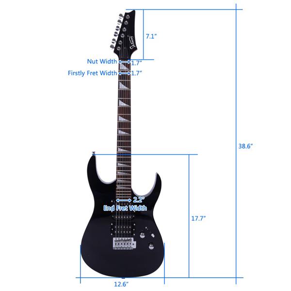【AM不售卖】双-单-双拾音器 黑色 170型电吉他+音箱套装-5
