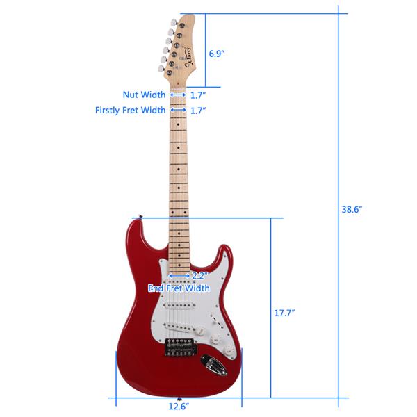 【AM不售卖】GST 单-单-单拾音器 枫木指板 红色-白护板 S201 ST电吉他-17