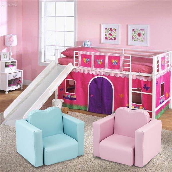 N101 1set 单人二合一 美标PU 49*32*39cm 长方形 粉色 现代 一岁以上儿童 儿童沙发-13