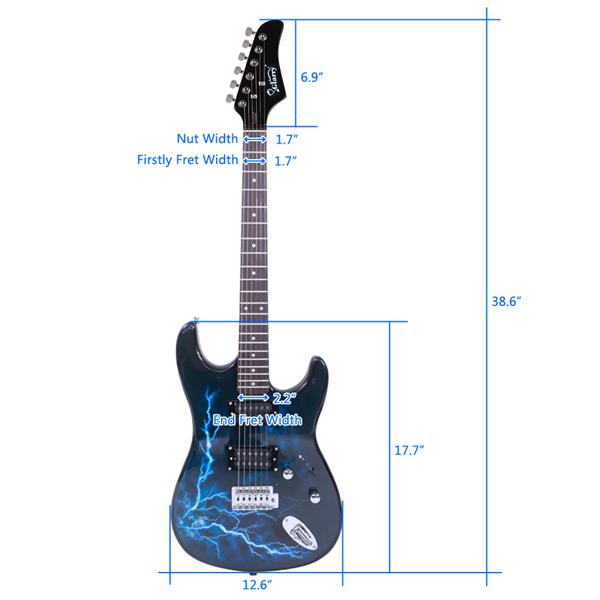 【AM不售卖】GST-E 单-单-单拾音器 玫瑰木指板 闪电贴花-黑背 S101 ST电吉他-10