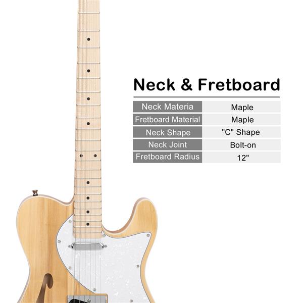 【AM不售卖】GTL 半空心单-单拾音器 玫瑰木指板 原木色-白珍珠护板 S201 TL电吉他-20