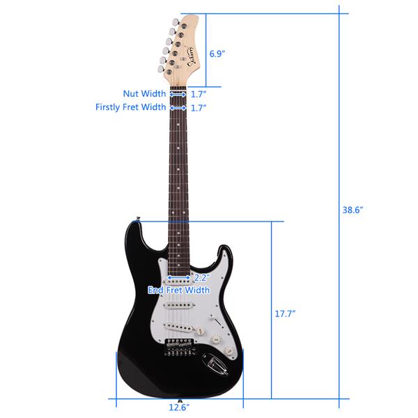 【AM不售卖】GST 单-单-单拾音器 玫瑰木指板 黑色-白护板 S101 ST电吉他-18