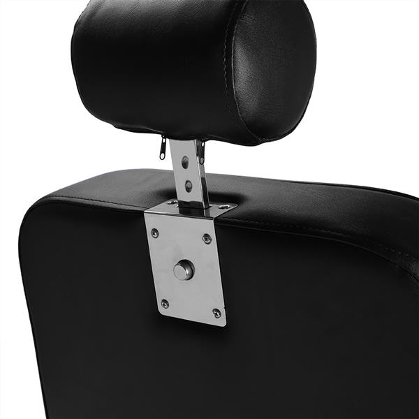 PVC皮套 不锈钢底座 圆盘带搁脚 200kg 黑色 HZ-8740 理发椅-25