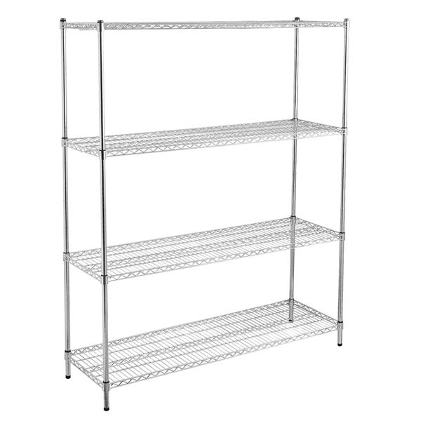 4层 铁 150*45*180cm 银色 N001 可自由调节层间距 家用金属层架-3