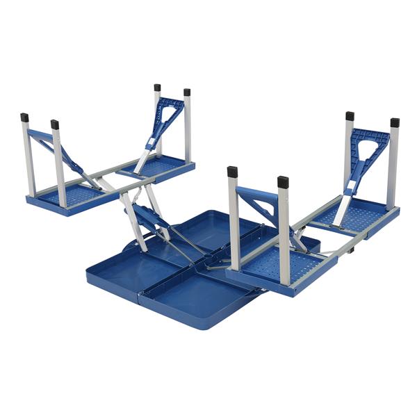 135.5*83*65.5cm 塑料 桌椅连体 50kg 蓝色 野营连体桌椅-12