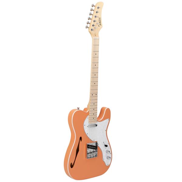 【AM不售卖】GTL 半空心单-单拾音器 玫瑰木指板 橘红色-白珍珠护板 S201 TL电吉他-10