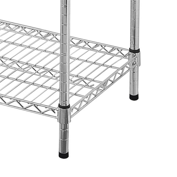 4层 铁 150*45*180cm 银色 N001 可自由调节层间距 家用金属层架-5