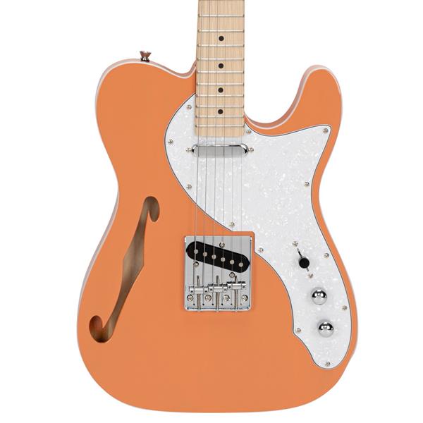 【AM不售卖】GTL 半空心单-单拾音器 玫瑰木指板 橘红色-白珍珠护板 S201 TL电吉他-9