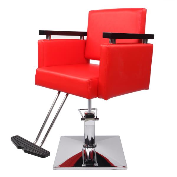 PVC皮革 方盘底座 150kg 红色 HZ8803 可放倒 理发椅-18