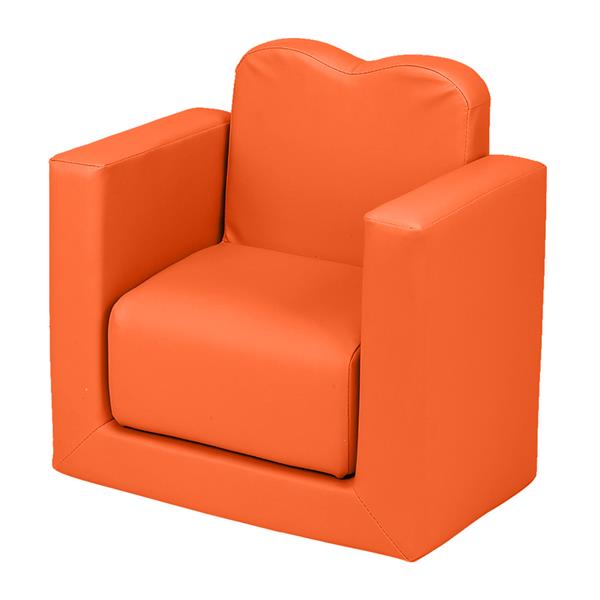 N101 1set 单人二合一 美标PU 49*32*39cm 长方形 橙色 现代 一岁以上儿童 儿童沙发-22