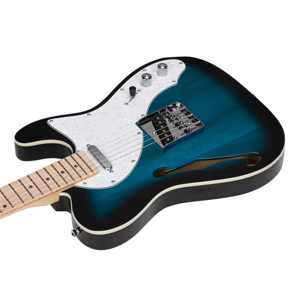 【AM不售卖】GTL 半空心单-单拾音器 玫瑰木指板 化蓝色-白珍珠护板 S201 TL电吉他-11