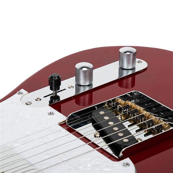 【AM不售卖】GTL 半空心双-单拾音器 玫瑰木指板 透明酒红-白护板 S101 TL电吉他-6