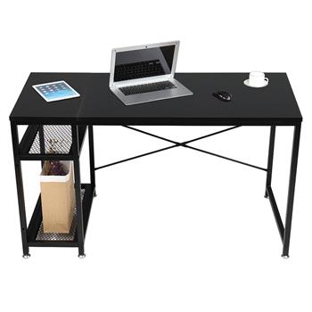 130cm 刨花板贴三胺 黑色 拼接 N001 电脑桌