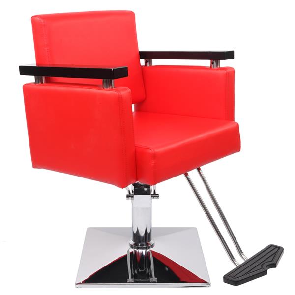 PVC皮革 方盘底座 150kg 红色 HZ8803 可放倒 理发椅-1