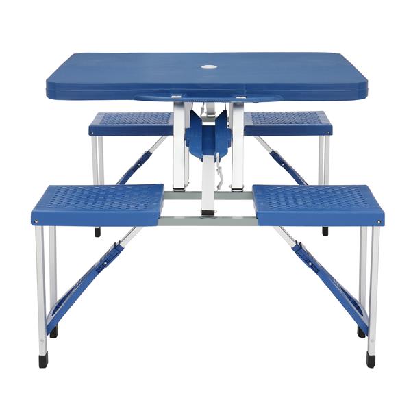 135.5*83*65.5cm 塑料 桌椅连体 50kg 蓝色 野营连体桌椅-15