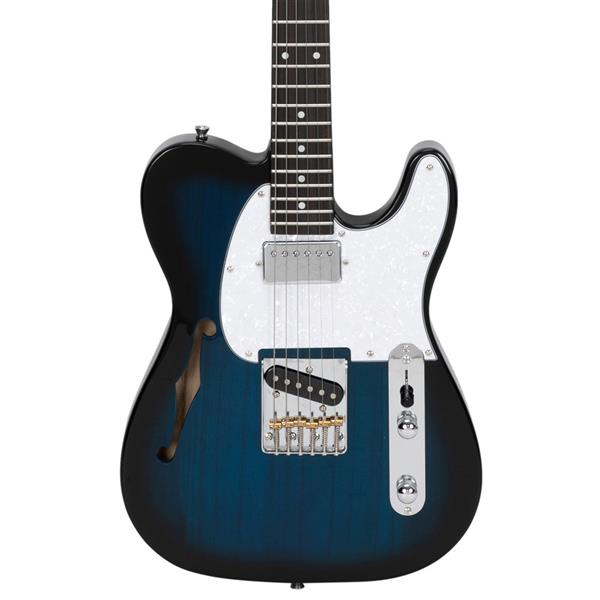【AM不售卖】GTL 半空心双-单拾音器 玫瑰木指板 化蓝色-白护板 S101 TL电吉他-4