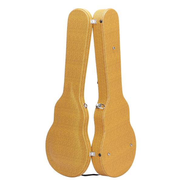 【AM不售卖】PVC 随琴身鼓面型 黄色细纹 GLP电吉他  电吉他皮盒-1