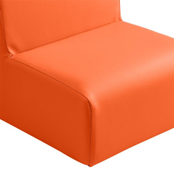 N101 1set 单人二合一 美标PU 49*32*39cm 长方形 橙色 现代 一岁以上儿童 儿童沙发-5