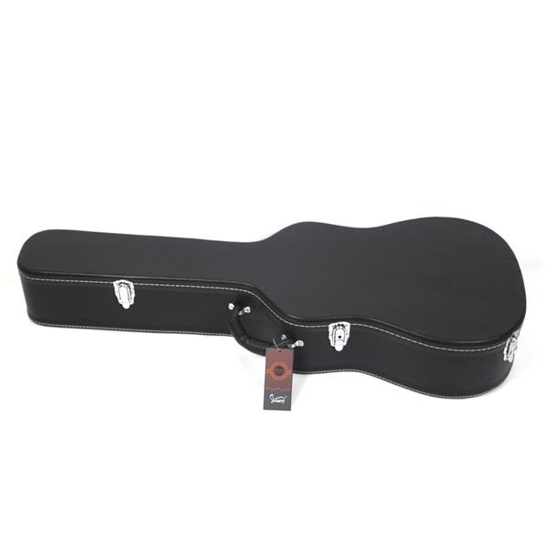 【AM不售卖】PVC 随琴身型 黑色细纹 41in民谣 吉他皮盒-3