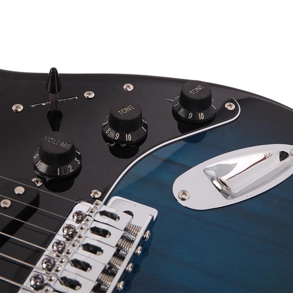 【AM不售卖】GST 单-单-单拾音器 枫木指板 化蓝色-黑护板 S201 ST电吉他+音箱套装-14
