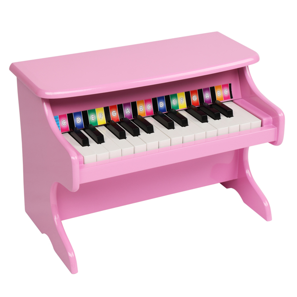 LALAHO 木质 25按键机械音质 粉色 儿童钢琴 41.5*25*29.5cm-7