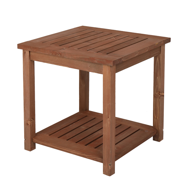 实木 正方形 碳化色 庭院边桌 45*45*45cm N001-4
