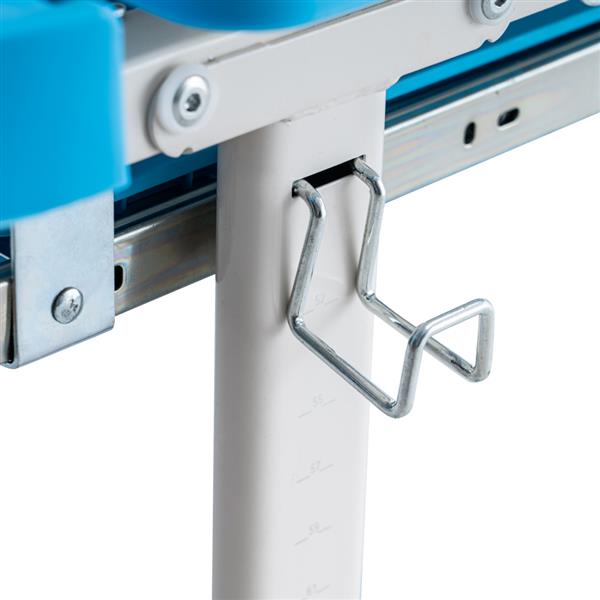 N101 1set 带阅读架带灯 铁管 塑料 长方形 蓝色 70*48*(52-74)cm 提拉升降 现代 适用于3岁以上 学习桌椅-3