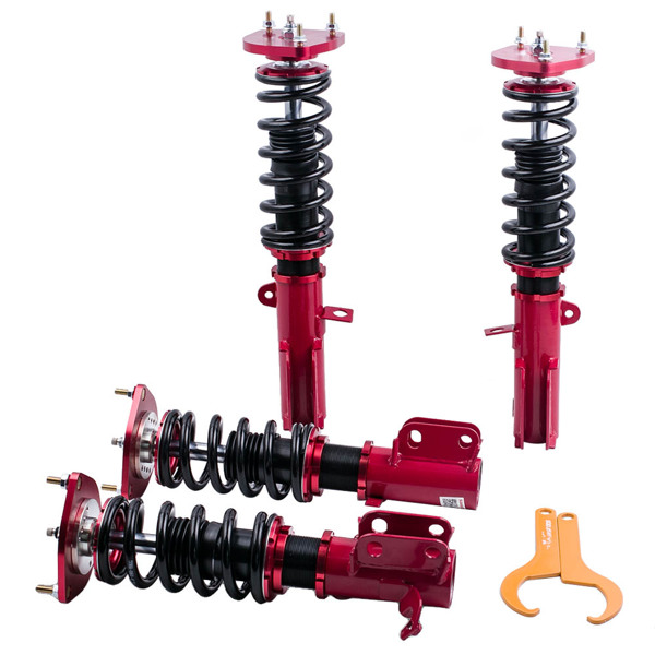 弹簧减震Adj Camber Coilovers for Toyota Corolla 88-99 E90 AE111 Coil Spring Shocks Kits-1