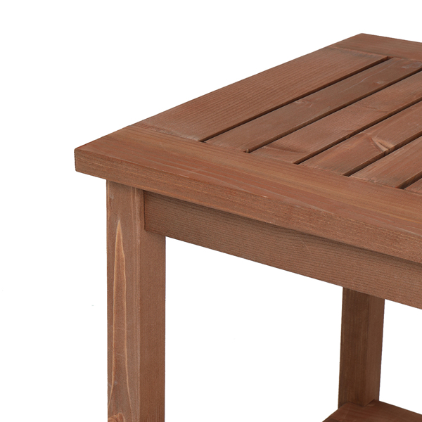实木 正方形 碳化色 庭院边桌 45*45*45cm N001-9