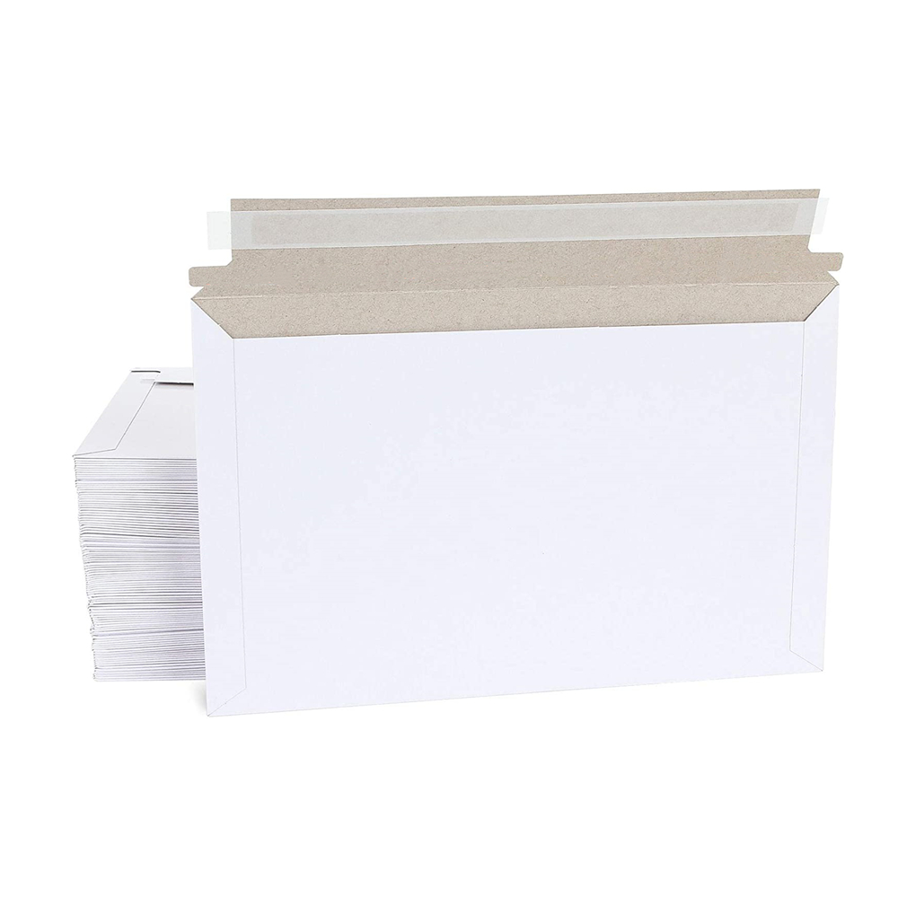 50pcs Long Side Opening 32*24.3cm (12.5in*9.5in) Paper Envelope Bag White