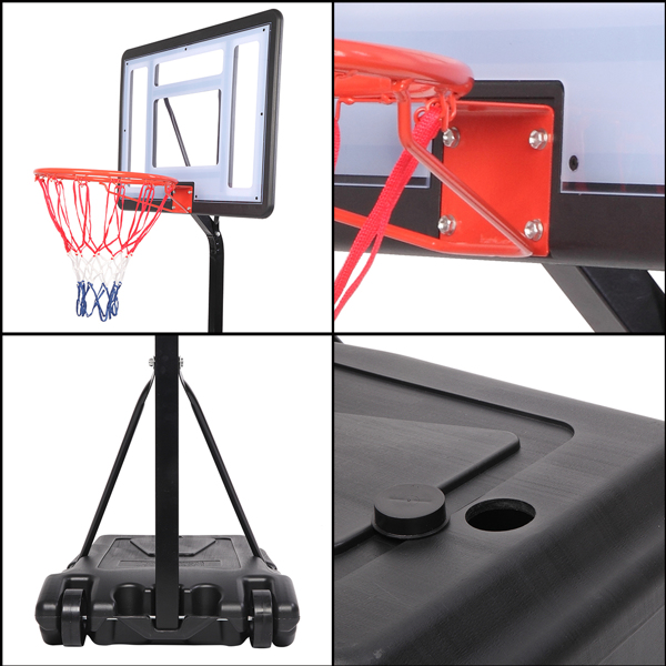 PVC透明板 篮框可调节115-135cm 篮球架 泳池边 最大适用7#球 N002 LX-B064S-18