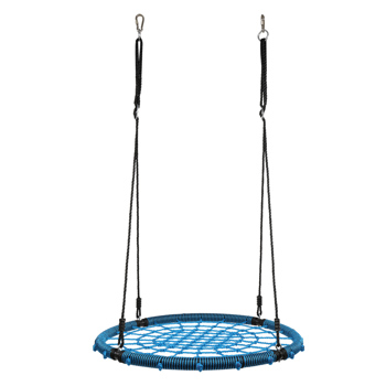 LALAHO PE绳包边 圆形网状 蓝色网面 儿童网状秋千 100cm直径 200kg