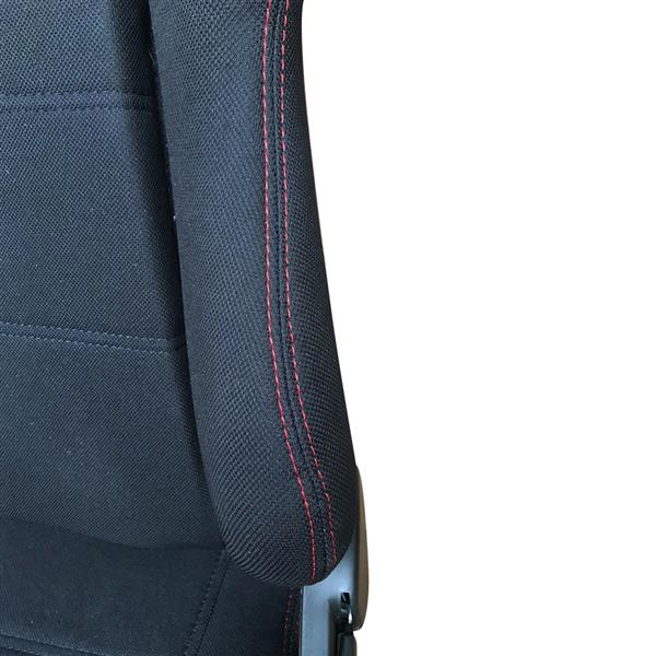 红线黑布+可调节的滑动条赛车座椅-6