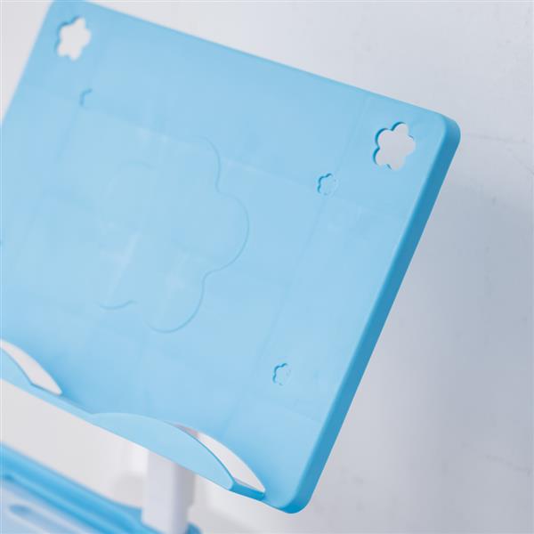 N101 1set 带阅读架带灯 铁管 塑料 长方形 蓝色 70*48*(52-74)cm 提拉升降 现代 适用于3岁以上 学习桌椅-24