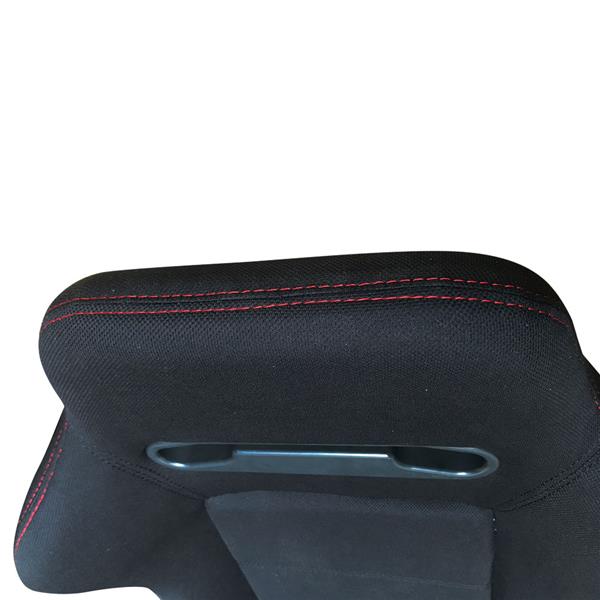 红线黑布+可调节的滑动条赛车座椅-5