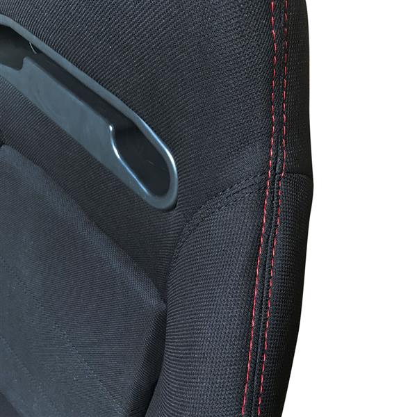 红线黑布+可调节的滑动条赛车座椅-8