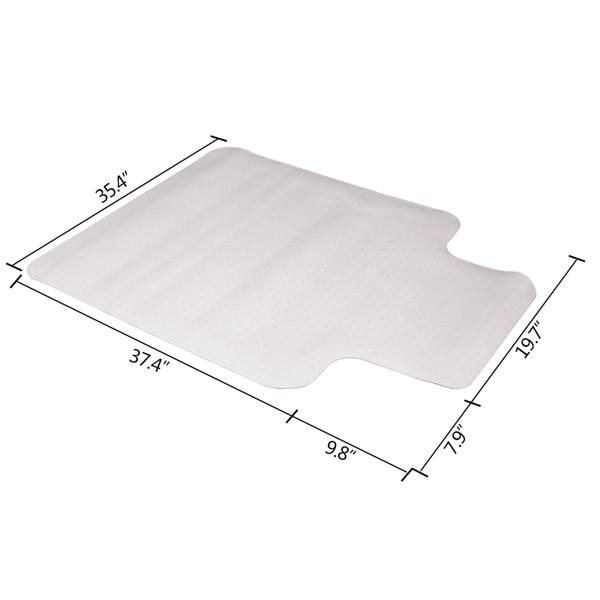 超优惠套装 三块装 PVC透明地板保护垫 椅子垫 带钉 凸形 【90x120x0.2cm】-16