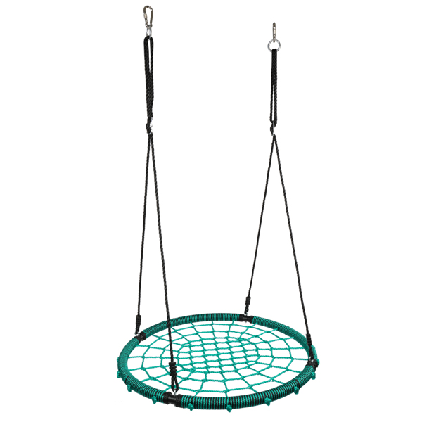 LALAHO PE绳包边 圆形网状 绿色网面 儿童网状秋千 100cm直径 200kg-7