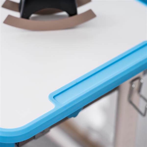 N101 1set 带阅读架带灯 铁管 塑料 长方形 蓝色 70*48*(52-74)cm 提拉升降 现代 适用于3岁以上 学习桌椅-23
