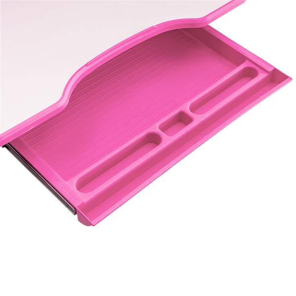 N101 1set 带阅读架带灯 铁管 塑料 长方形 粉色 70*48*(52-74)cm 提拉升降 现代 适用于3岁以上 学习桌椅-14